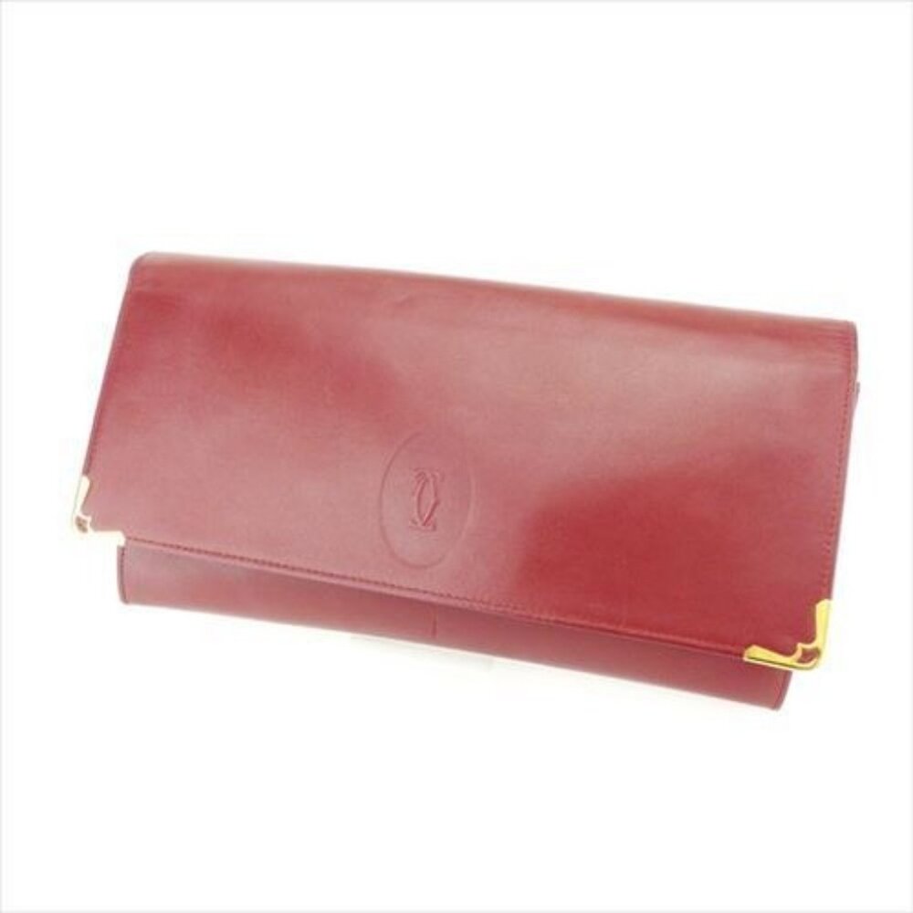 Cartier Clutch bag Mastline Red Woman unisex Authentic Used T7182
